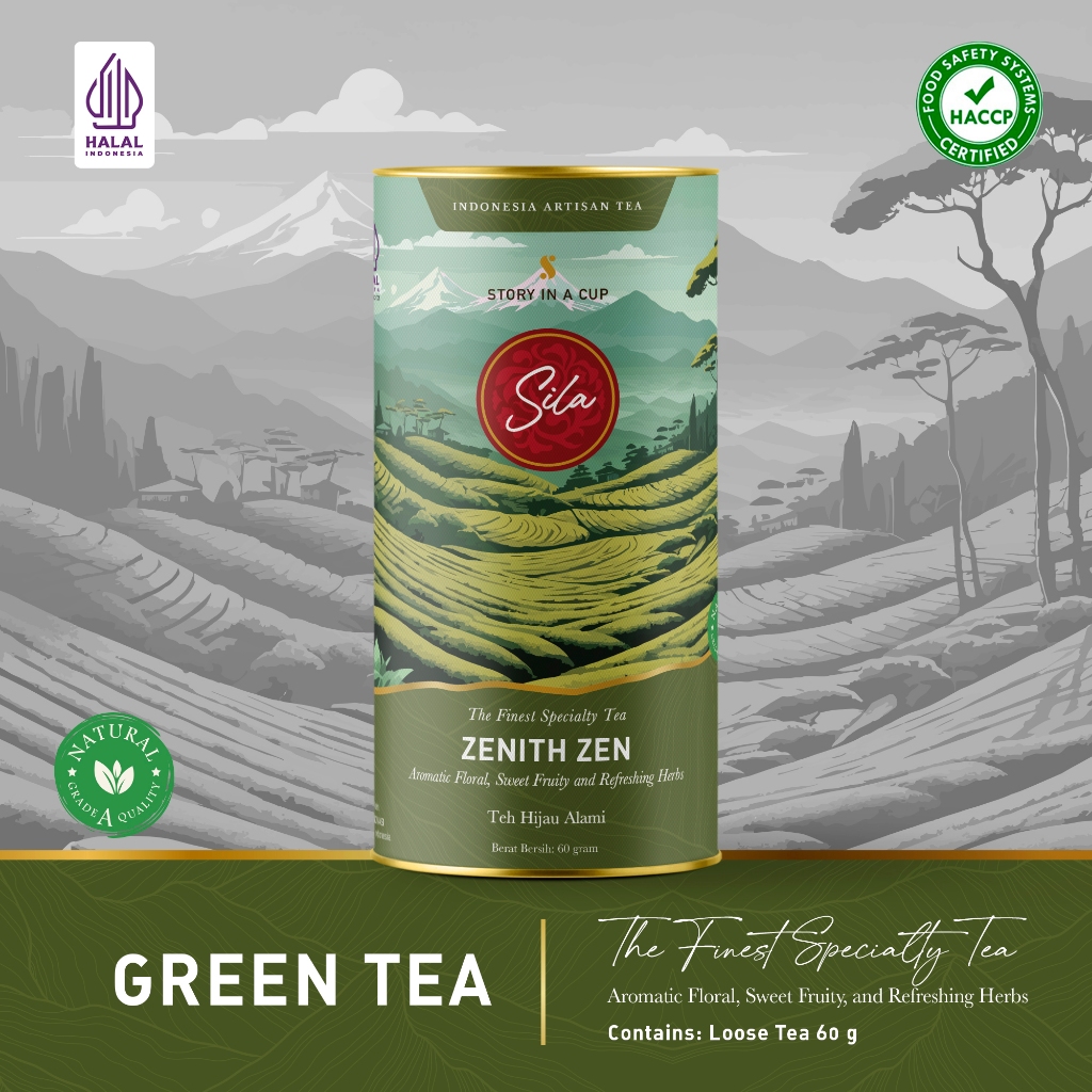 

Sila - Zenith Zen - Pure Specialty - The Finest Series - Canister - Teh Premium - Green Tea