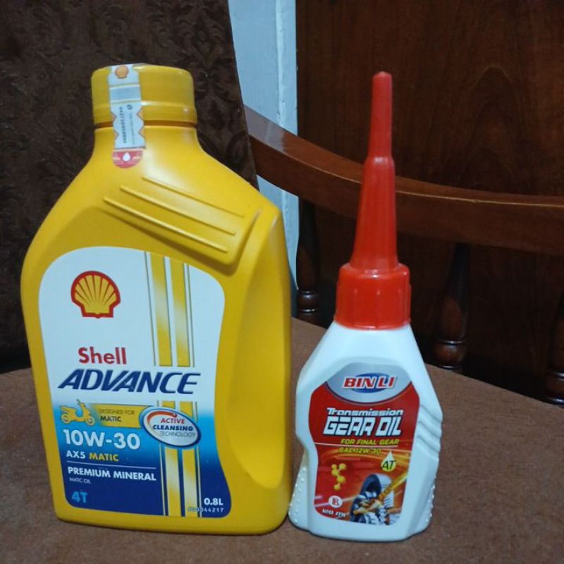 paket oli motor matic shell ax5 10w30+ oli gear gardan motor 120 ml