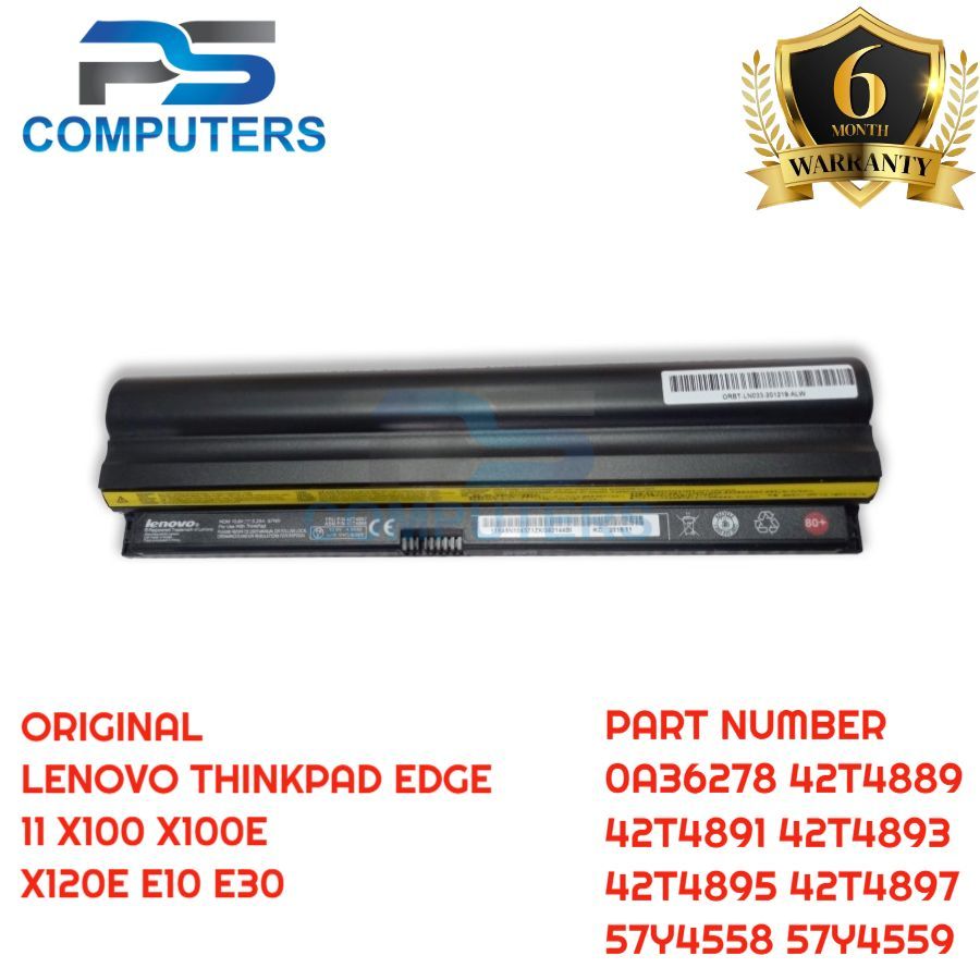 Baterai Ibm Lenovo Thinkpad Edge 11 X100 X100E X120E E10 E30 Original