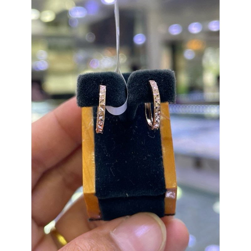 anting jepit polos emas  750%/17k