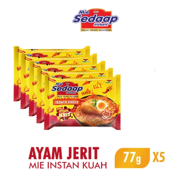 

5PCS Sedaap Mie Instant Ayam Jerit 77 g]