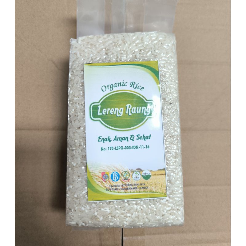 

Beras Putih Organik 1kg Lereng Raung Jember