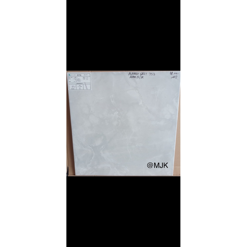 Keramik 50x50 Kilap MULIA ACCURA Aubrey Grey Motif Marmer