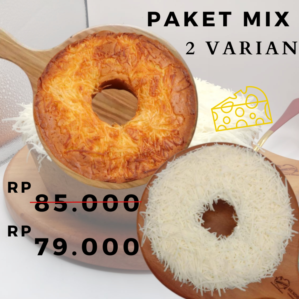 

Paket (2 BOX) Bolu Keju Double Cheese / Kue Bolu Keju Panggang / Bolu Panggang