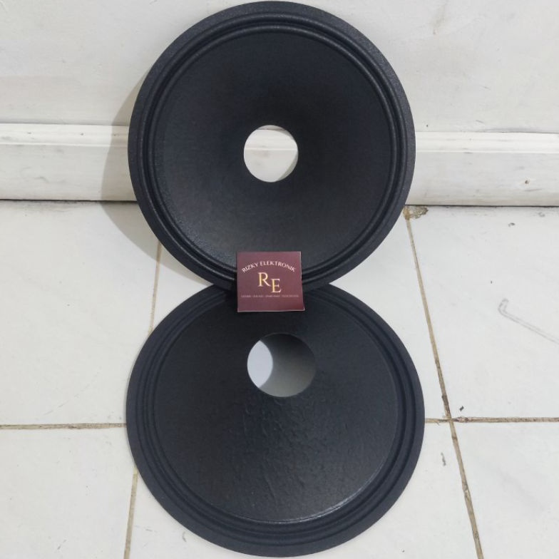 KODE B94R daun speaker membran spiker 12 inch lubang 6 mm 2 rim garis daun jeruk tebal import tinggi