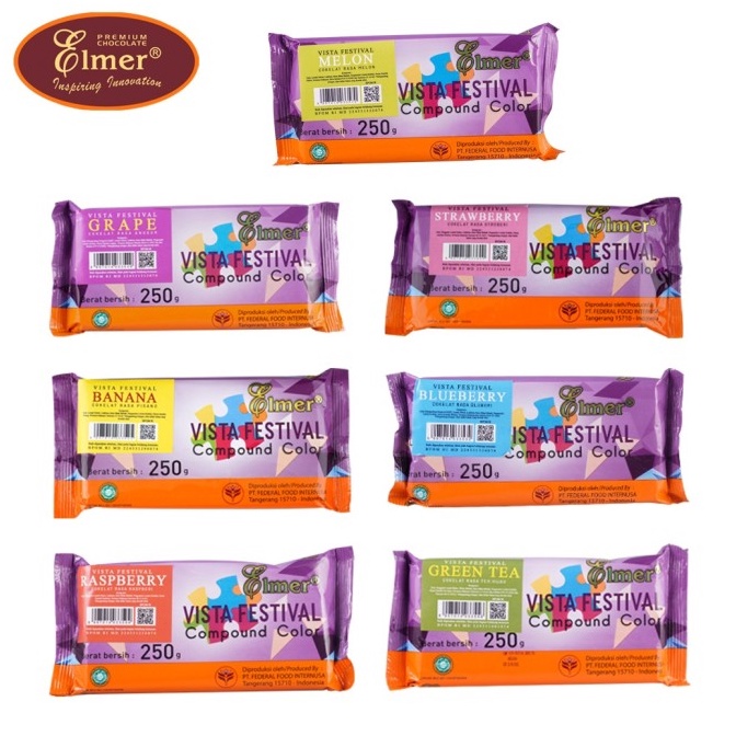 

Ready Elmer Chocolate Compound Color 25 Elmer Coklat Blok Warna 25gr F71
