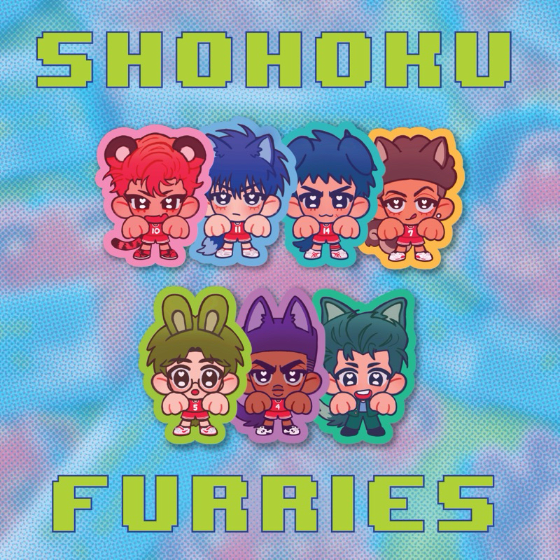 

[slam dunk] shohoku furries sticker set by shrinpu
