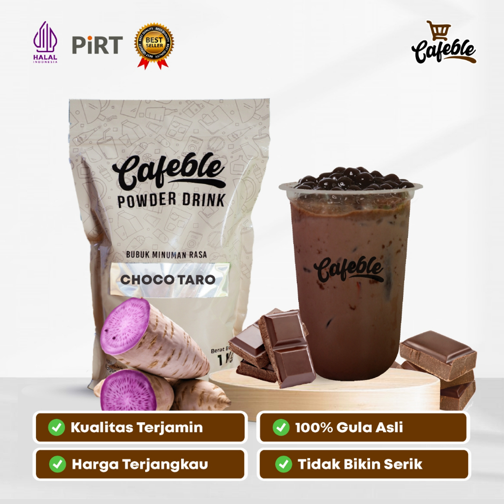 

Cafeble Bubuk Minuman Premium Rasa Choco Taro Kemasan 1 kg