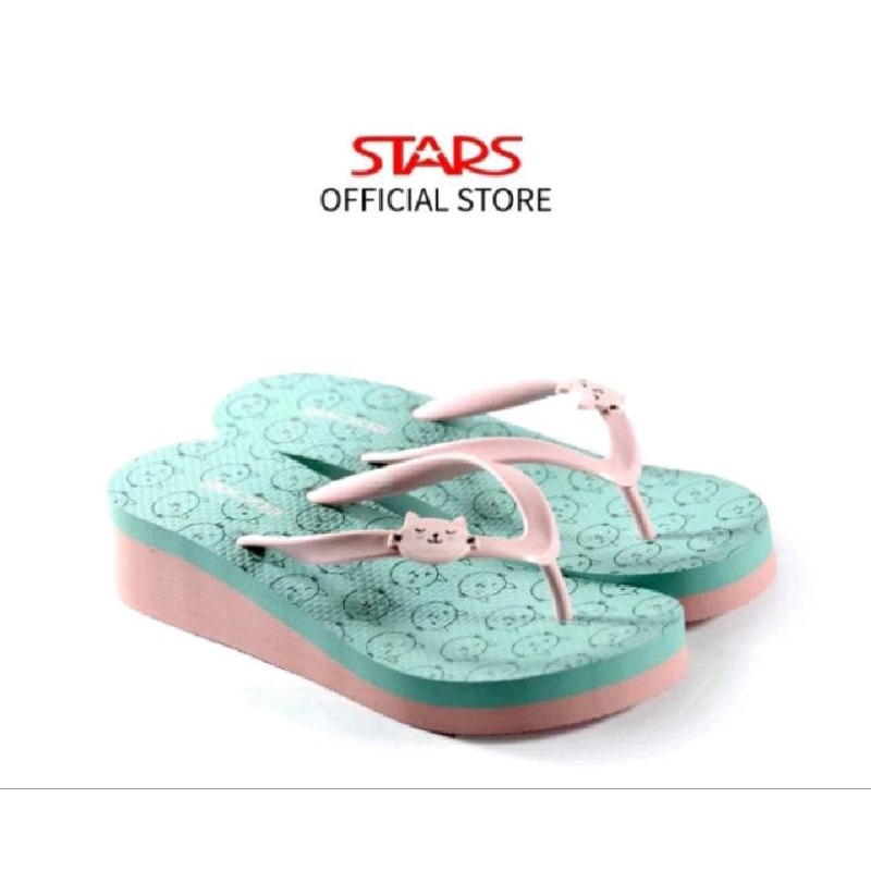 AXXE Sandal Anak Wanita Jepit Wedges Caty Hijau Tosca