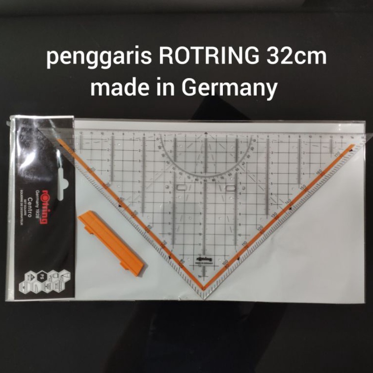 KODE H95C penggaris segitiga ROTRING 22cm ROTRING 32cm penggaris rotring mor penggaris arsitek