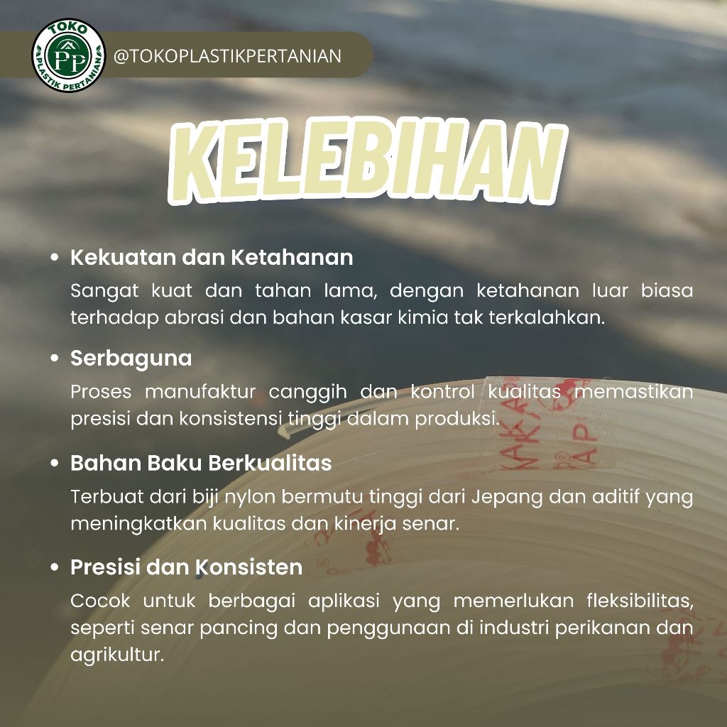 Senar Cap Ikan Kakap Ukuran 2000 (100) Per Roll /Tali Senar Pancing / Senar Layangan