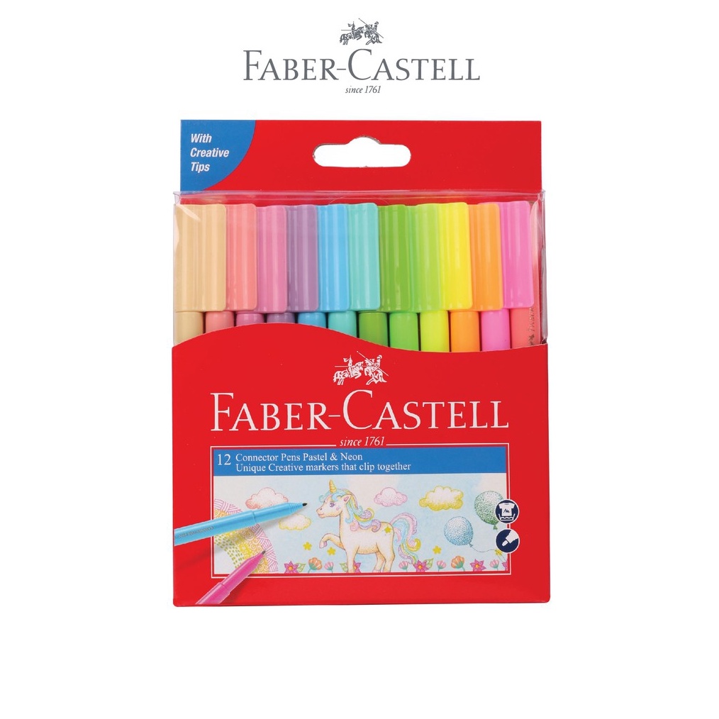 

KODE I89I Faber Castell Connector Pen 12 Pastel Neon Color