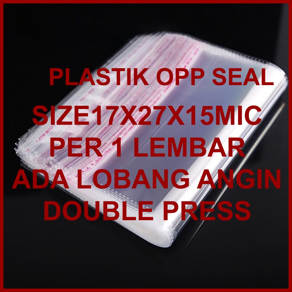 plastik opp 17x27 per lembar 15micron plastik lem opp 17x27 15micron