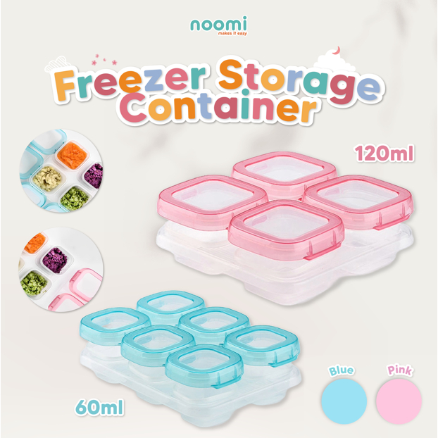 Noomi Freezer Storage Container Kotak Penyimpanan Makanan Di Kulkas