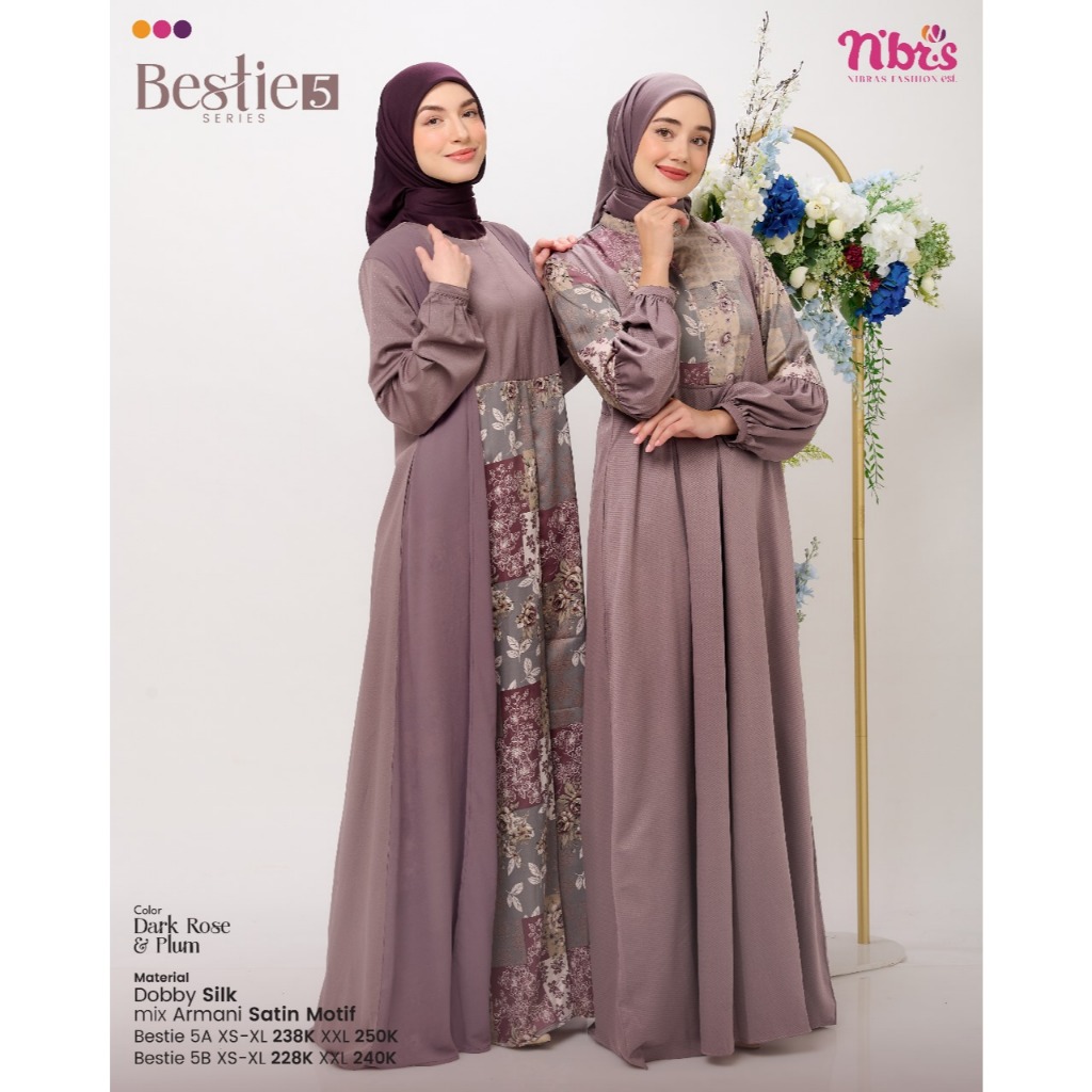 BESTIE 5A PLUM & BESTIE 5B DARK ROSE GAMIS BESTIE TERBARU