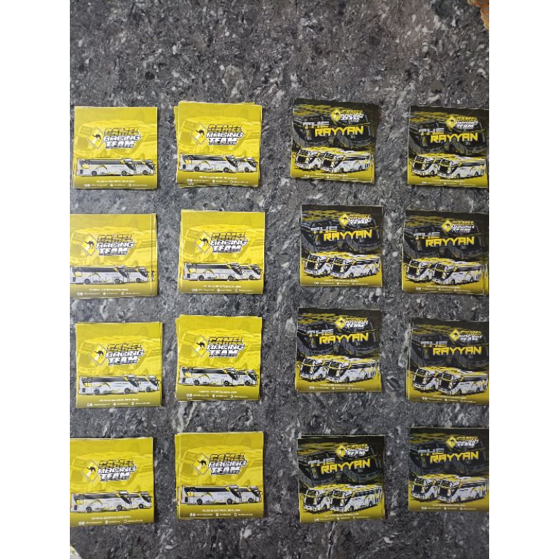 

stiker bus terbaru arofah trans v4 isi 52 pcs