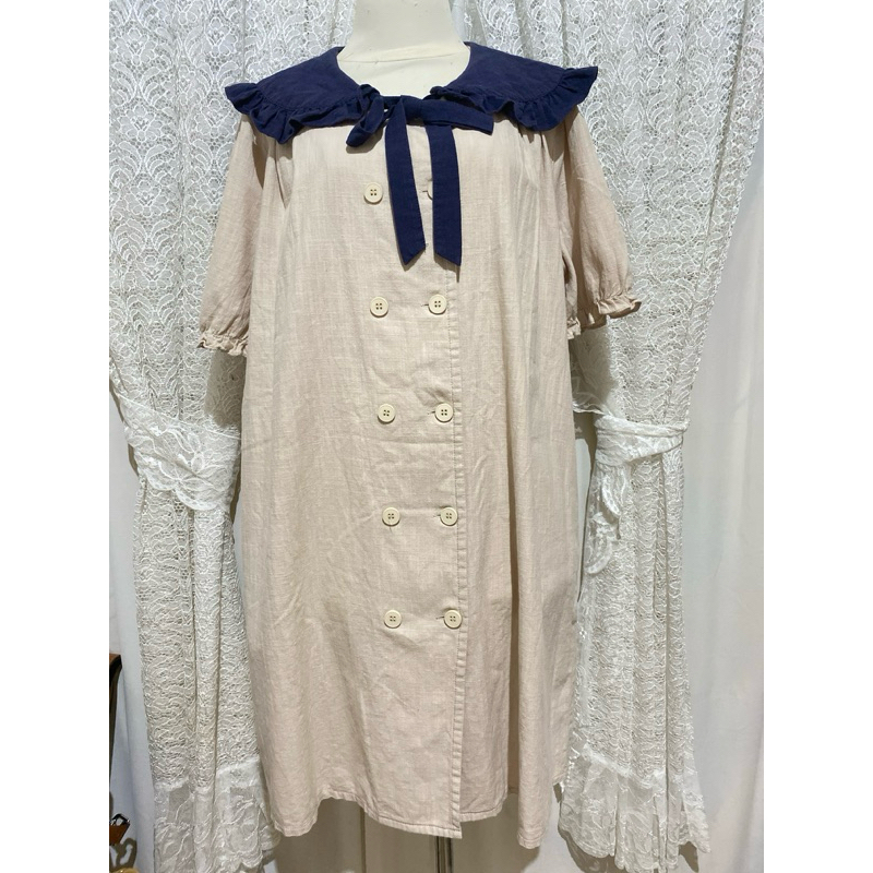 ROMI STORY TUNIK ATASAN SAILOR COKLAT NAVY