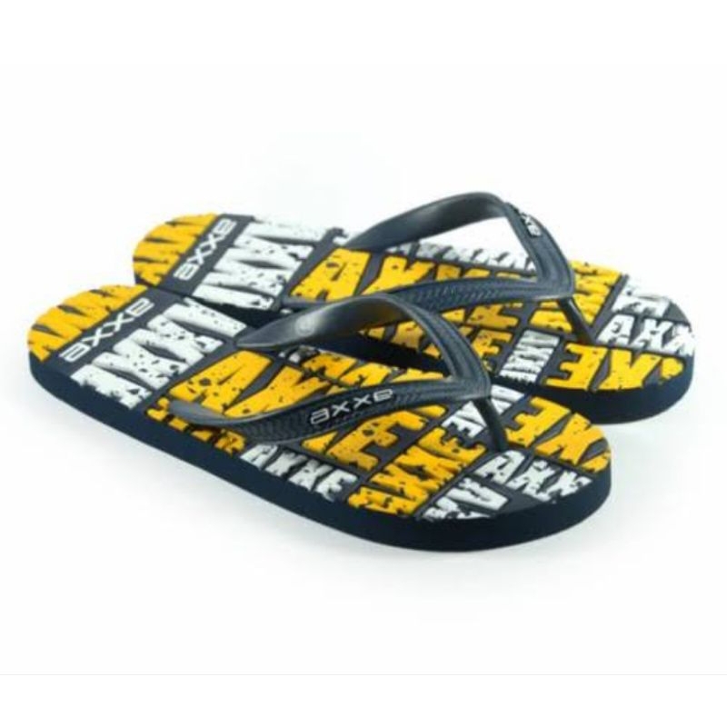 Axxe Sandal Jepit Pria Remaja/Dewasa Carlo Hitam-Navy