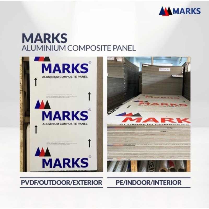 ACP MARKS 4MM PVDF 0.30 1220 x 2440 Warna Glossy & Solid