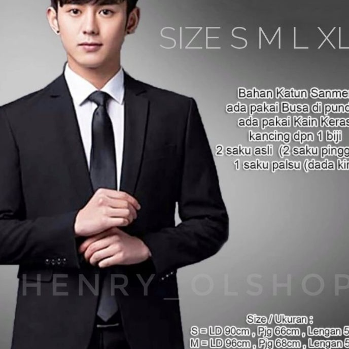 KF7 BLAZER FASHION PRIA ORIGINAL MODEL COWOK WARNA HITAM UKURAN SIZE S M L XL JAS NIKAH UNDANGAN ACA