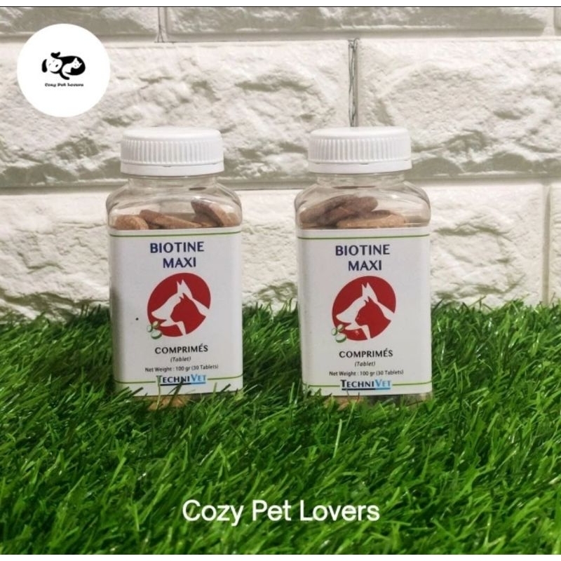 Biotine Maxi Technivet 30Tabs - Vitamin Bulu Anjing Kucing