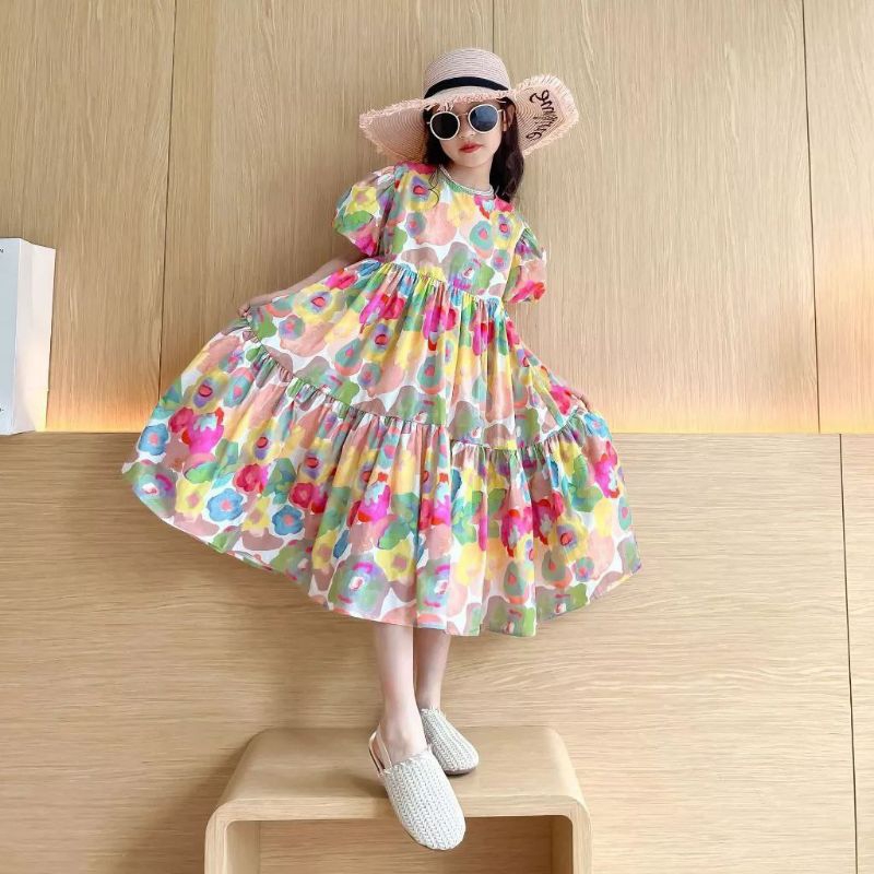 Charlota Silky Dress, Baju Anak, Dress Anak, Baju Perempuan, Baju Anak Perempuan, Dress Cantik, Dres