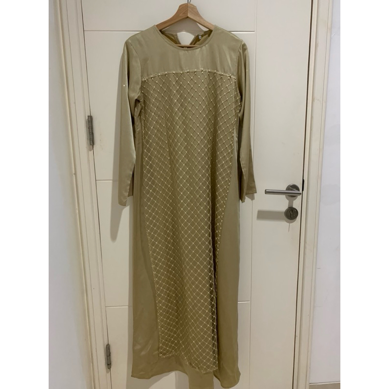 Gamis / Dress Pesta Gold Preloved