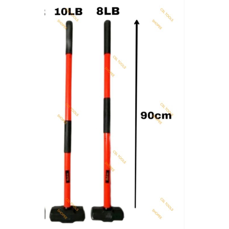 CBR Palu Batu Gagang Fiber 8Lb Bodem Bogem Beton Grip Karet