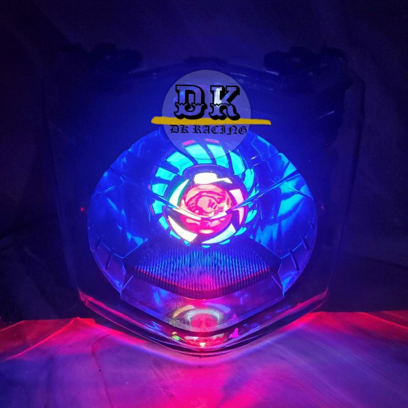 REFLEKTOR LAMPU DEPAN BEAT KARBU COSTUM PROJI LED BERKUALITAS