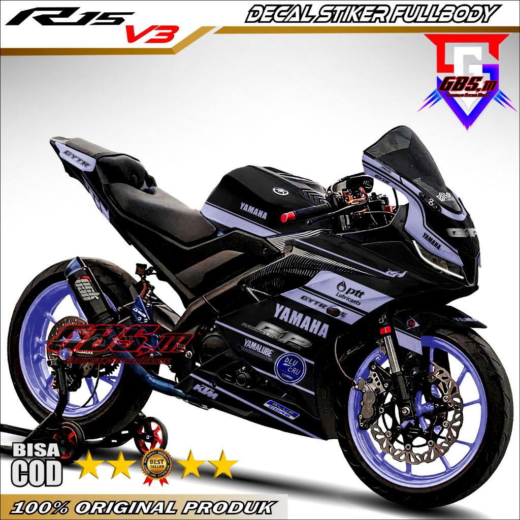 (COD) Decal R15 V3 Full Body Stiker Motor R15 V3 Full Body Striping Yamaha R15 V3 Full Body Racing