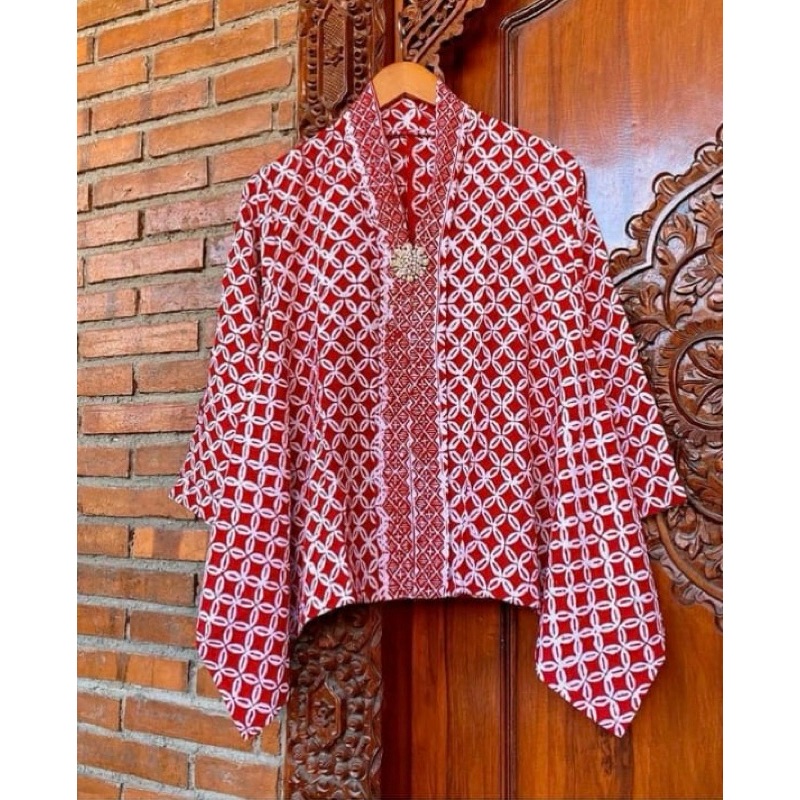 Blouse Batik Merah Putih. Blouse Batik kemerdekaan. Batik Agustusan. Batik Merah Putih