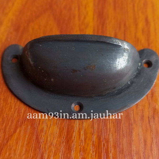 Handle Tarikan Gagang PINTU motiv Kerang Bukur Cangkang KEONG unik Cowak Polos Kuningan Antik 8 cm 4