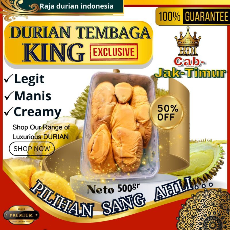 

RDI.cab jak-timur durian Kupas KING TEMBAGA/DURIAN KUPAS PREMIUM/Durian Unggul no.1 RDI
