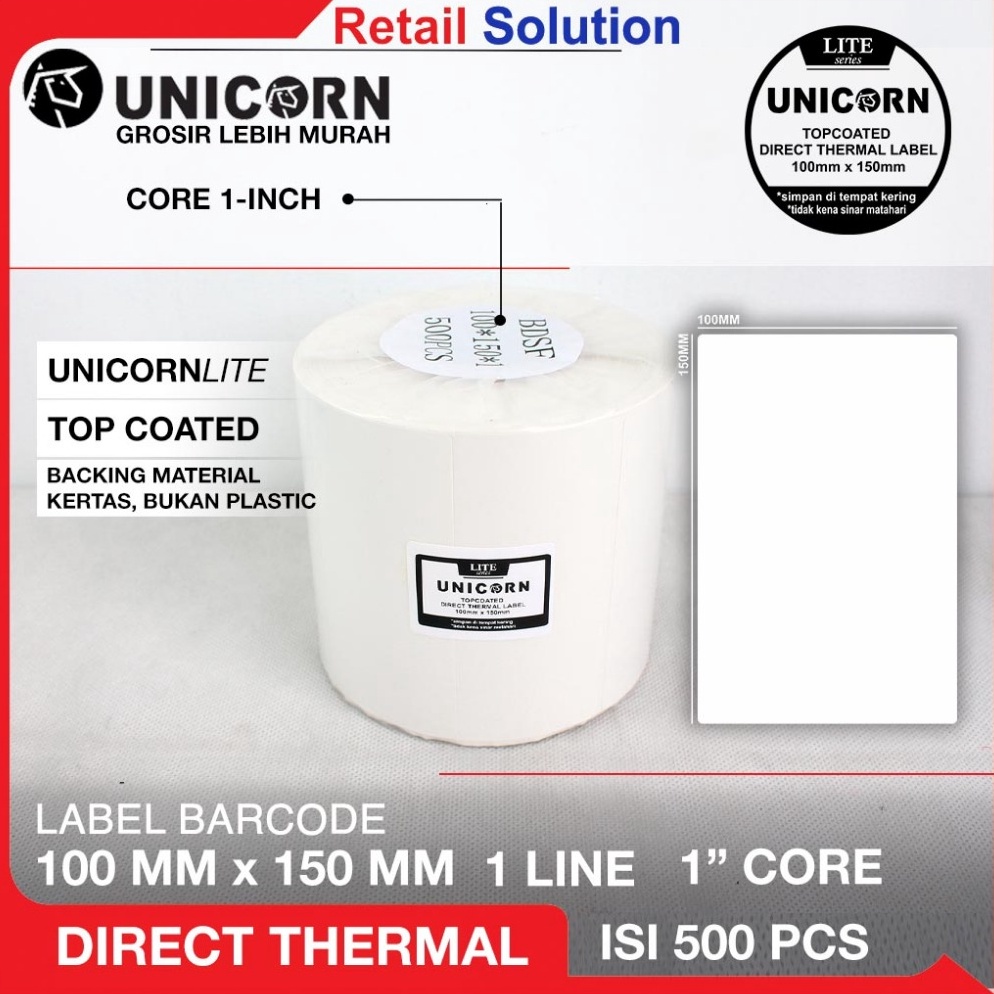

Murmer Label Thermal Resi Stiker 1x15 mm 1 x 15 mm 1x15mm 5pcs