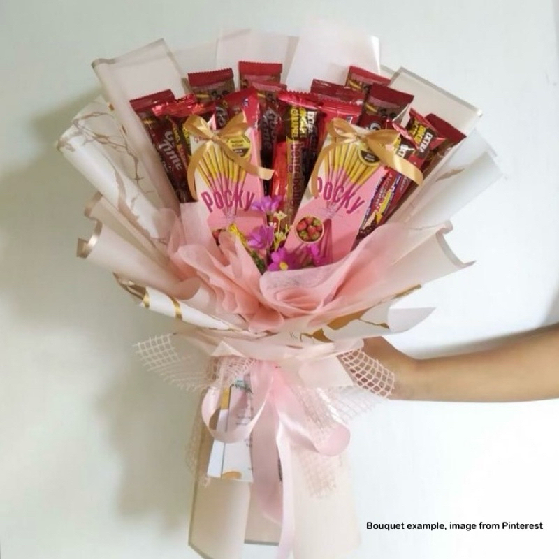 [FLORARIE] Bouquet/Bucket/Buket Bunga Artificial Snack Jajan Makanan Murah Custom Semarang