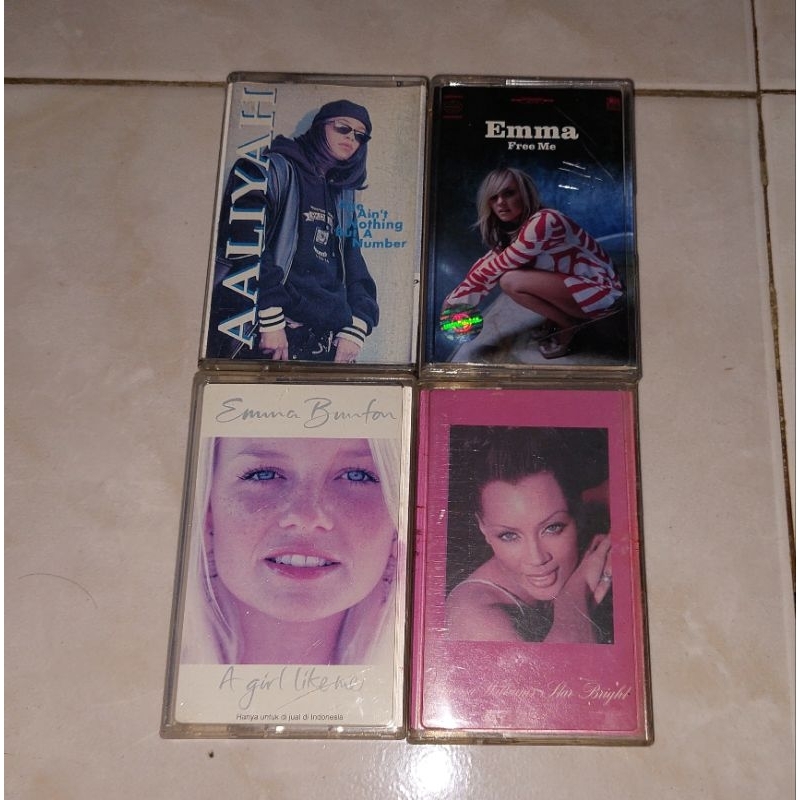 kaset pita barat AALIYAH-Age Ain't Nothing But A Number / EMMA-Free Me / EMMA BUNTON-A Girl Like Me 