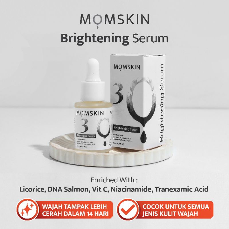 Momskin Serum Wajah Brightening Serum Mencerahkan Wajah Glowing dan Putih Pencerah Skincare BPOM
