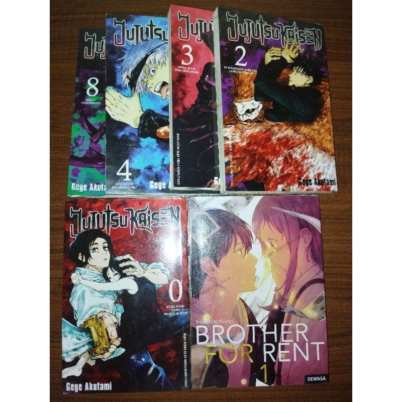 Preloved komik jujutsu kaisen & brother for rent (Baca desk sebelum membeli)