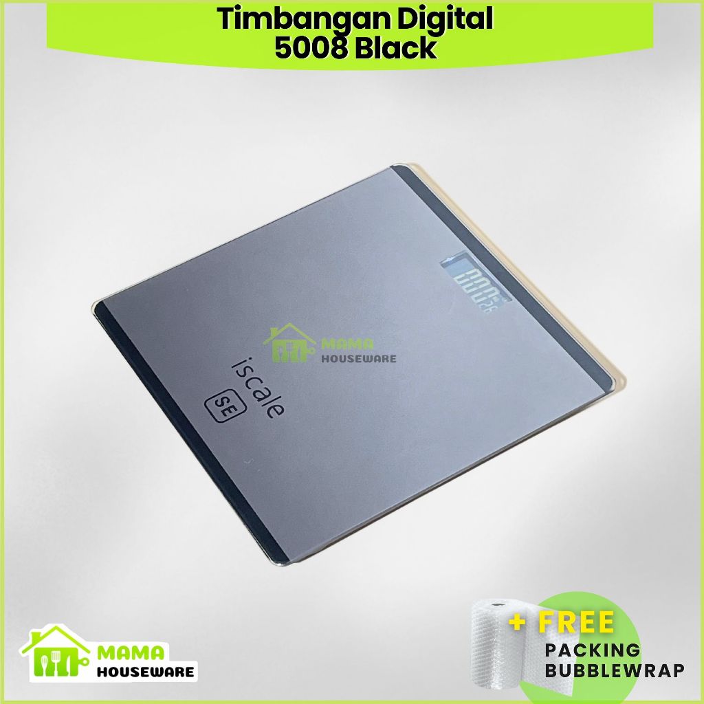 Timbangan Badan Digital - Mamahouseware/ Timbangan Digital Hitam Polos/ Timbangan Badan DIgital LED 