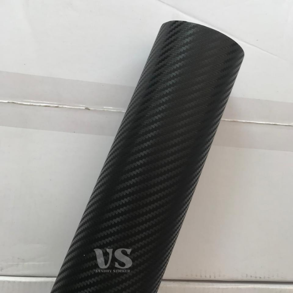 [ECER] Sticker Skotlet Hitam Karbon 3D Doff I Stiker Skotlet Black Carbon 3D Doff