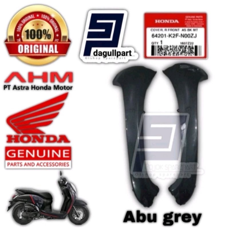 cover body sayap kap depan scoopy new prestige stylist abu grey k2f 2021-2024 Original