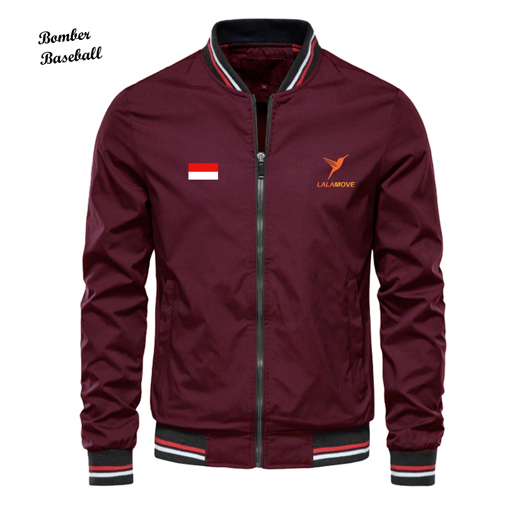 jaket baseball Lalamove driver ojol waterproof jaket parasut Lalamove Custom jaket taslan Lalamove p