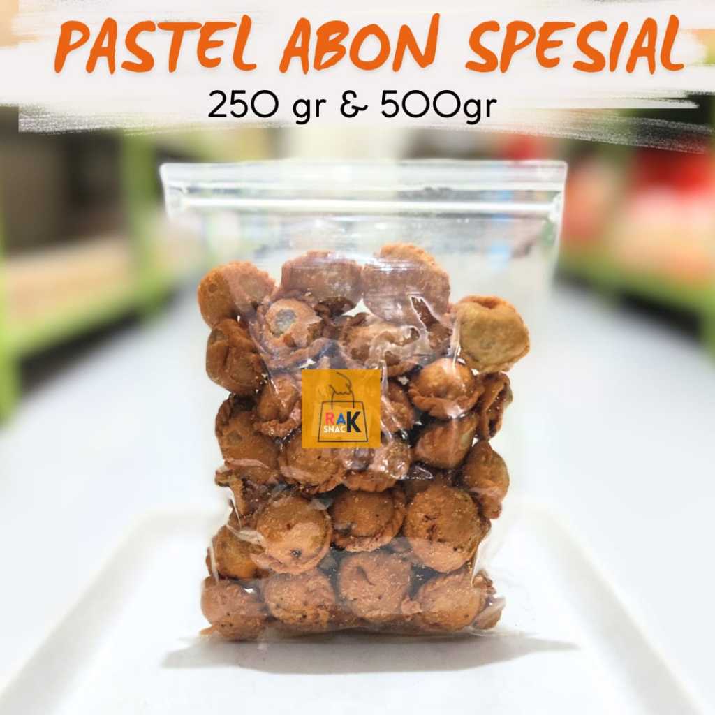 

Pastel Abon Spesial 250gr & 500gr | Cemilan Murah 1 Pouch