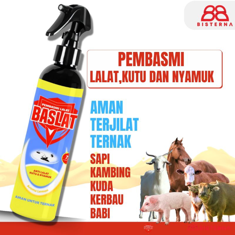BASLAT obat luka ternak pembasmi lalat kutu dan nyamuk, obat luka pada ternak sapi kambing babi