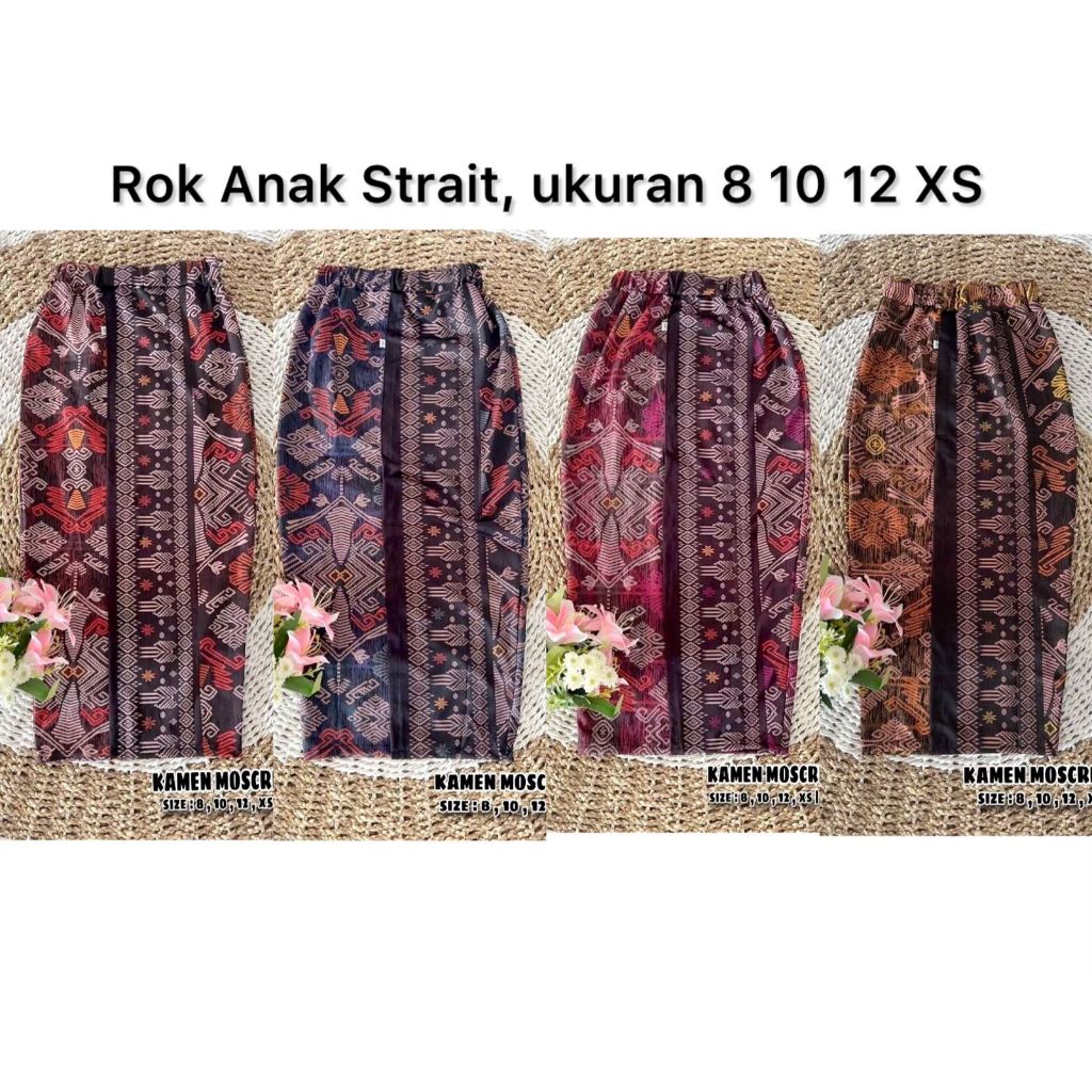 Rok Anak Perempuan Rok Batik Anak Panjang Bawahan Kebaya Anak Kamen Anak2 Muscrep Strait Kamen Moscr