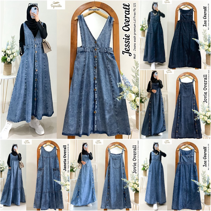 JANETA JOVIE JESSIE LEA PEVITA OVERALL JEANS • SIGNADILA • medisa overall ori jeanswash
