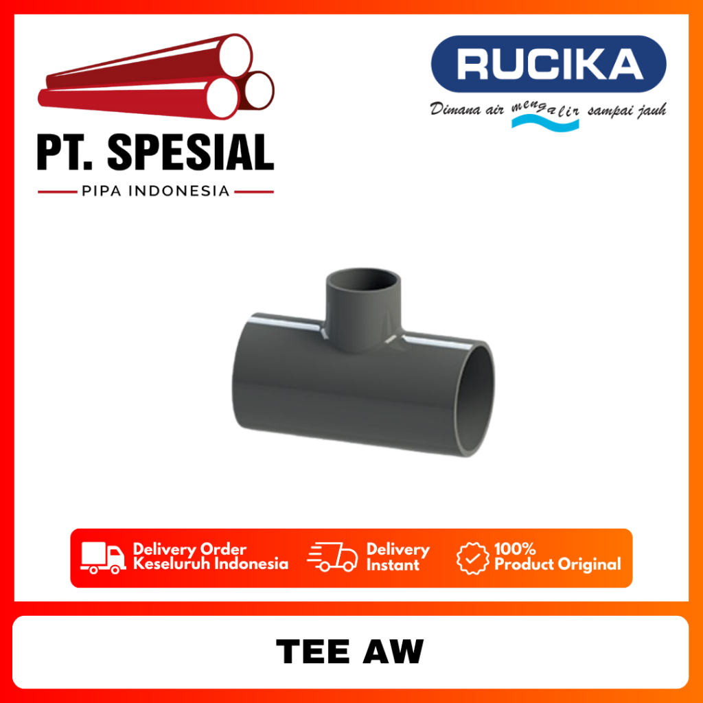 Tee AW 5 Inch PVC Rucika / Tee AW Rucika/ Tee AW Rucika / Tee PVC AW Rucika - 08