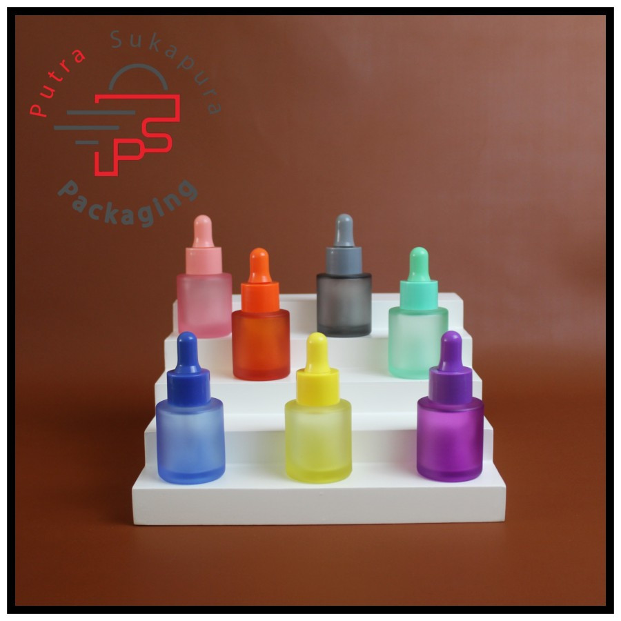 BOTOL KACA PIPET 20ML FROSTED/BOTOL SERUM 20ML FROSTED - BAHU DATAR