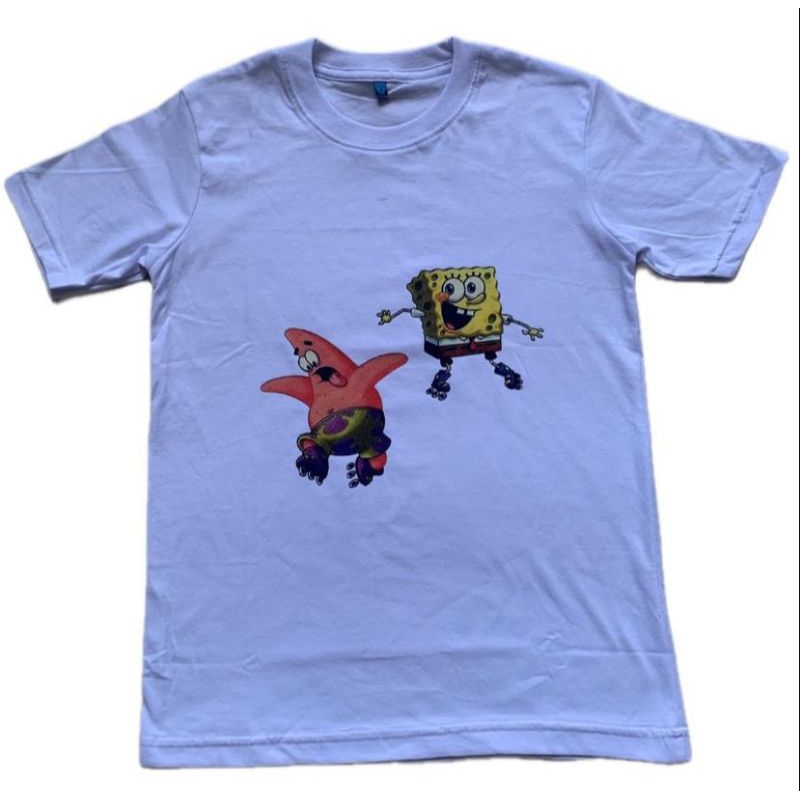 KAOS ANAK TANGGUNG KAOS ANAK JUNIOR SPONGEBOB INLINE SKATE
