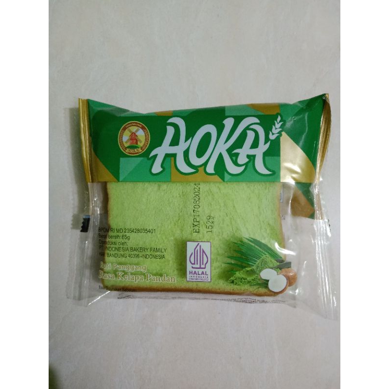 

Aoka|| Roti panggang isi selai kelapa pandan